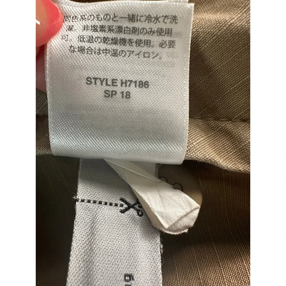 J Crew 770 Pants Mens 35x32 Brown Ripstop Cotton Straight Utility
